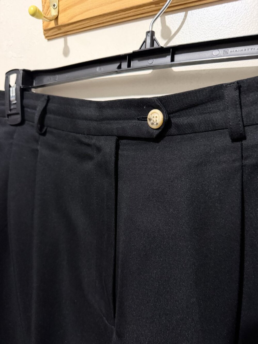 Talbots Petites Vintage Black Pleated High Waist Trousers Dress Pants - 12P - Picture 6 of 14